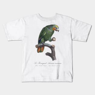 Orange-Winged Amazon Parrot  / Le Perroquet Aourou-Couraou - 19th century Jacques Barraband Illustration Kids T-Shirt